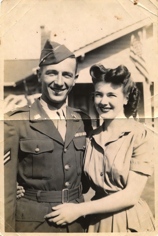 Wartime sweetheart photo before