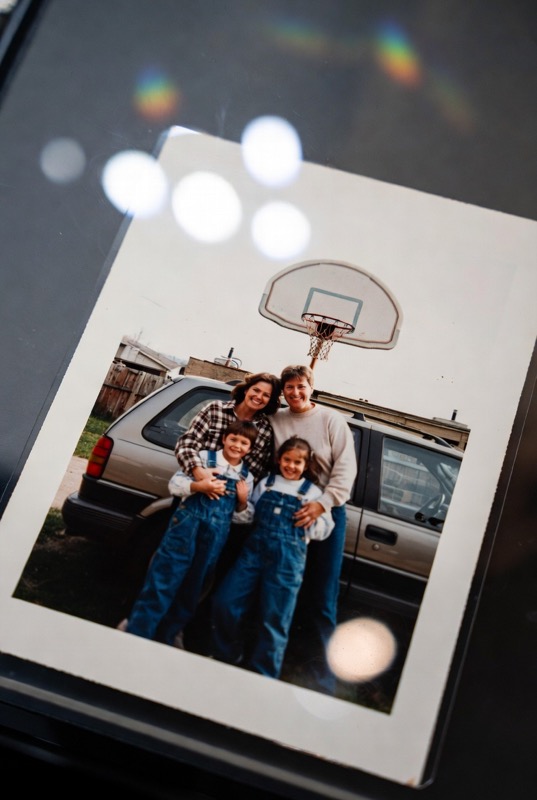 Small family snapshot before