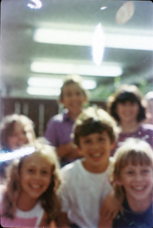 Blurry childhood photo before