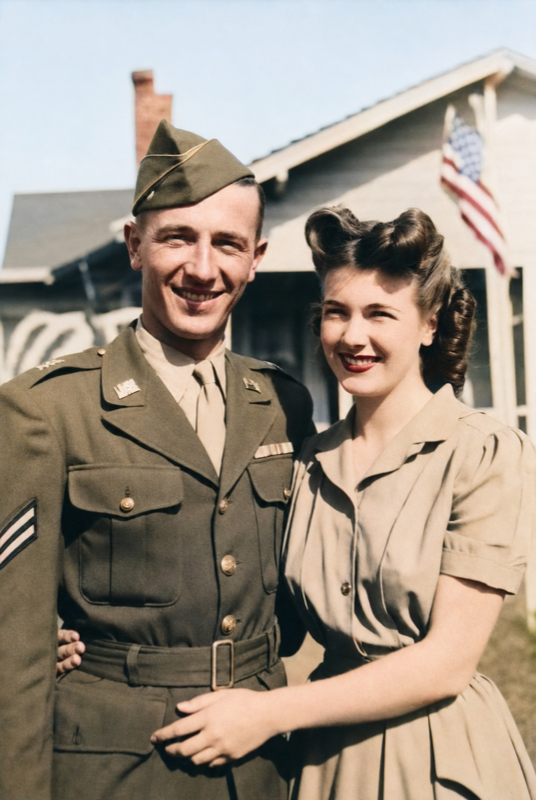 Wartime sweetheart photo after
