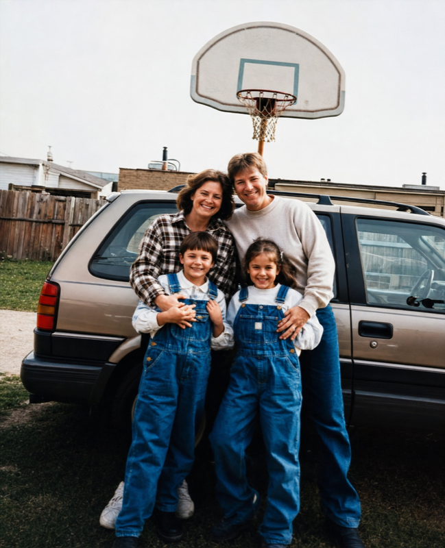 Small family snapshot after